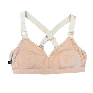 L’URV Blush Pink Strappy designer Sports Bra – Sleek & Supportive S